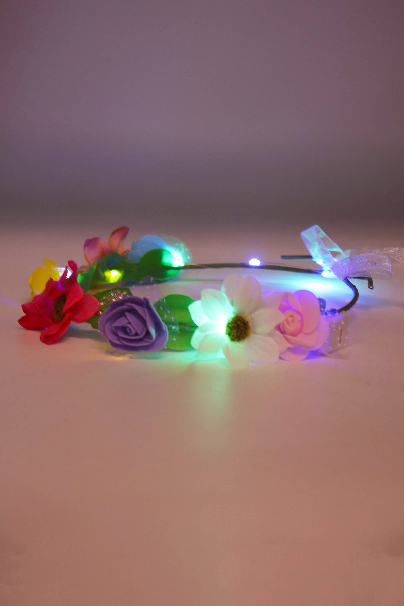 Assorted Floral Lace Trim Led Light-up Crown Headpiece for wholesale on Faire10