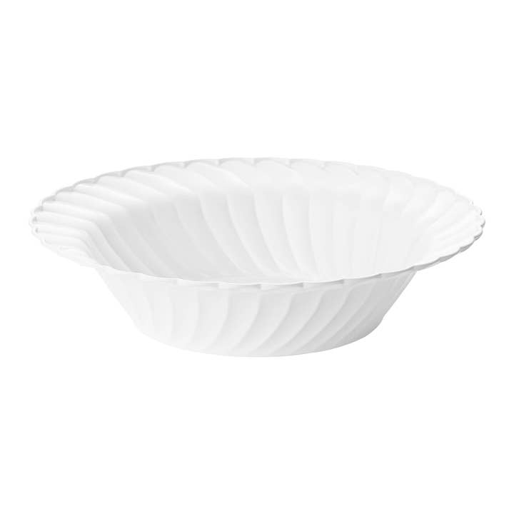 Smarty had a Party - Wholesale Disposable plate - 12 oz. White Flair Plastic Soup Bowls - 180 pcs