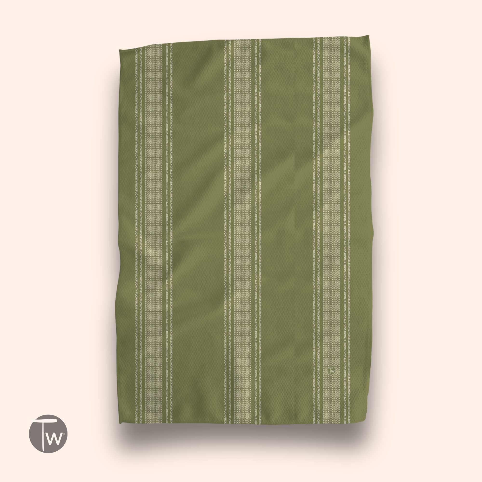 Twisted Wares - Wholesale Tea Towel - Pardon My French Stripe Illusion Fall Edition Tea Towel4