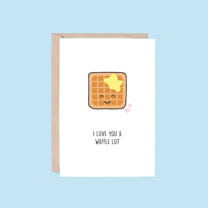 Love & Care Card: Love You A Waffle Lot | Waffle for wholesale by Hey Hunny