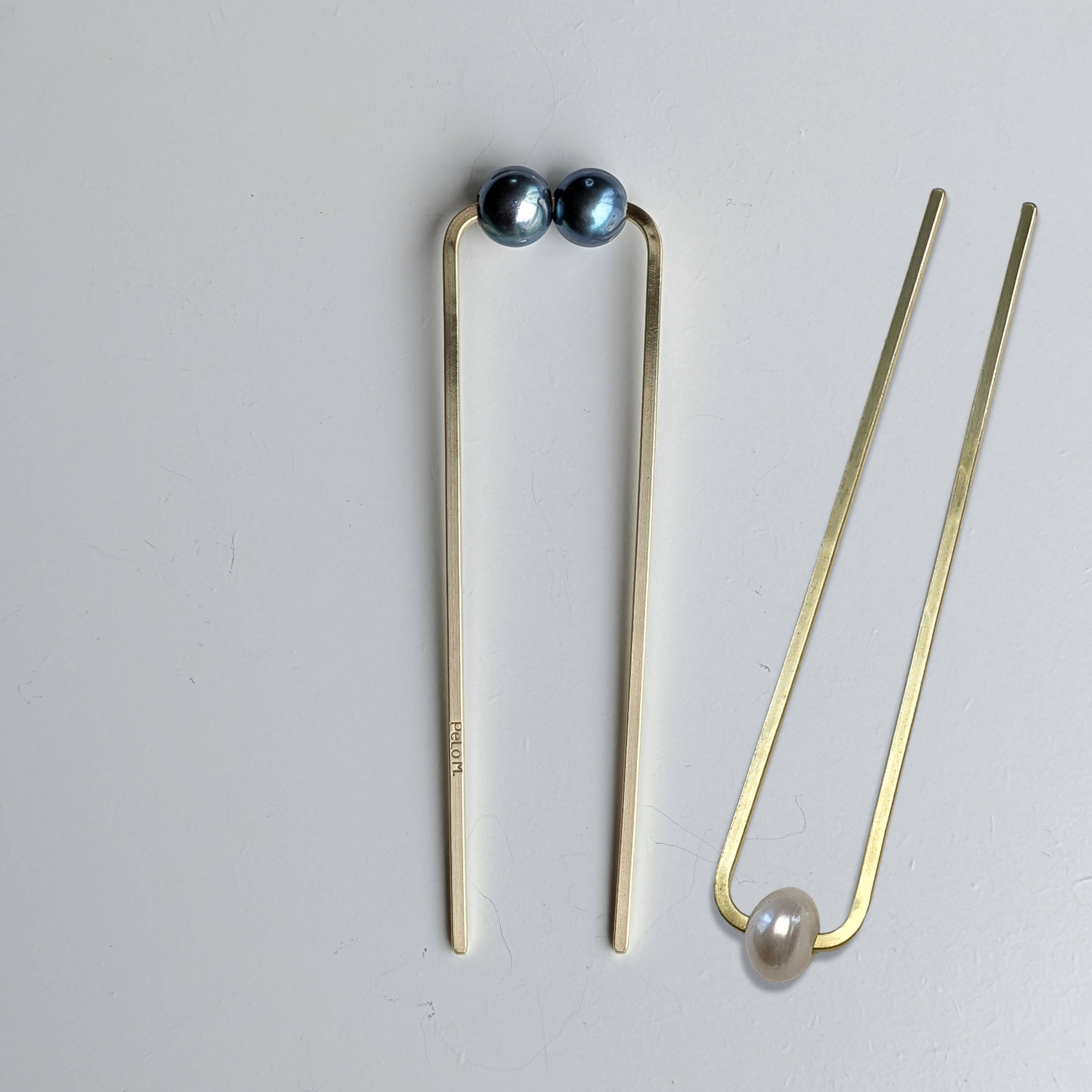 PeLo Modern Hair - Vente Épingles à cheveux - Fourchettes Chunky Pearl - Crème + Minuit7