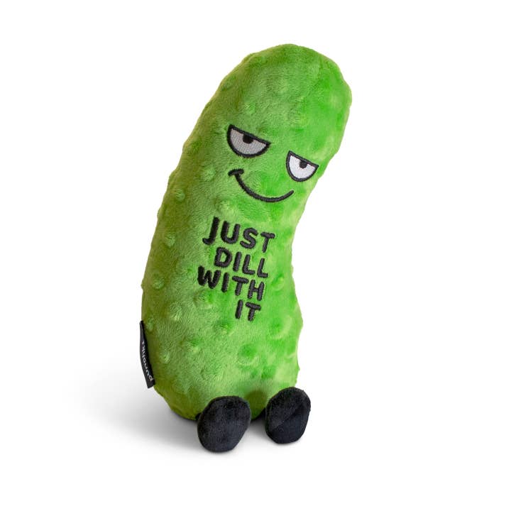Just Dill With It Pickle Plushie, Big Dill, Funny Gift for wholesale by Punchkins