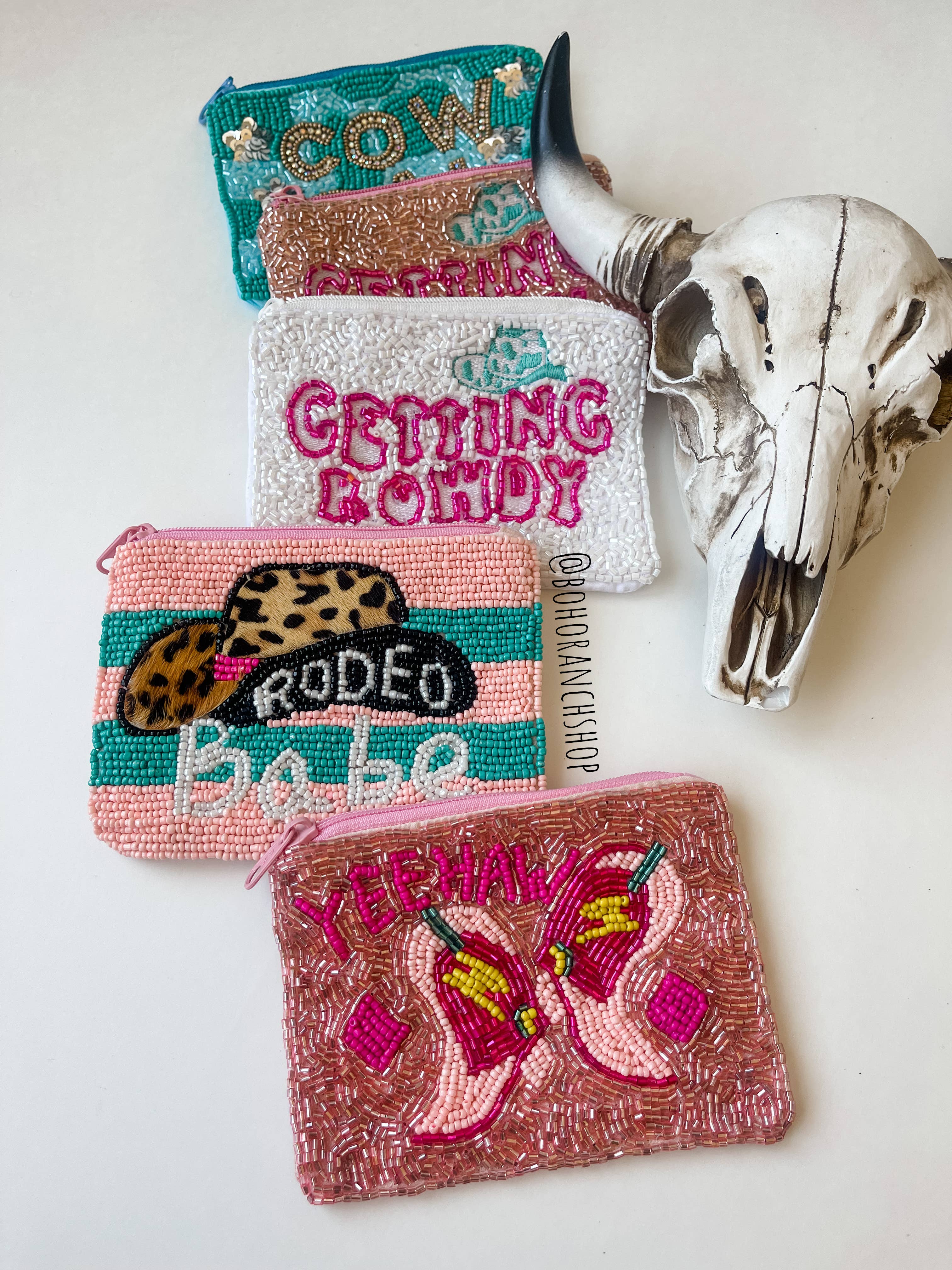 Boho Ranch Shop - Vente Porte-monnaie – femme - Pochette à monnaie Western Beaded10