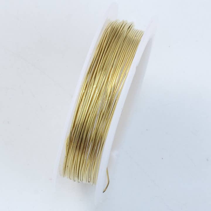 WG-101-23G - Filo color oro, calibro 23, spessore 0,6 mm per la vendita all'ingrosso da parte di Bali Designs