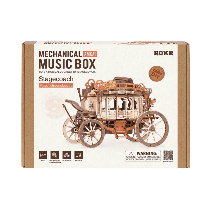 Robotime - Wholesale DIY Craft Kit - AMKA1 Stagecoach ROKR 3D Wooden Puzzles Robotime DIY Crafts6