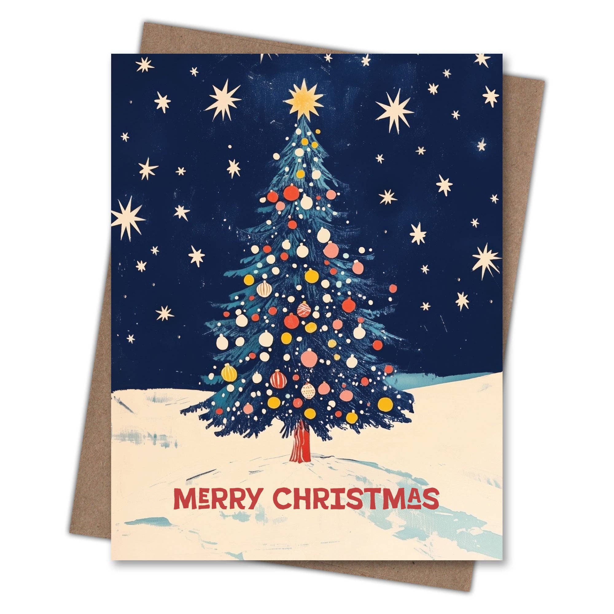 Scarecrow & Nut Tree - Wholesale Christmas Card - Starry Tree Christmas Cards box set3