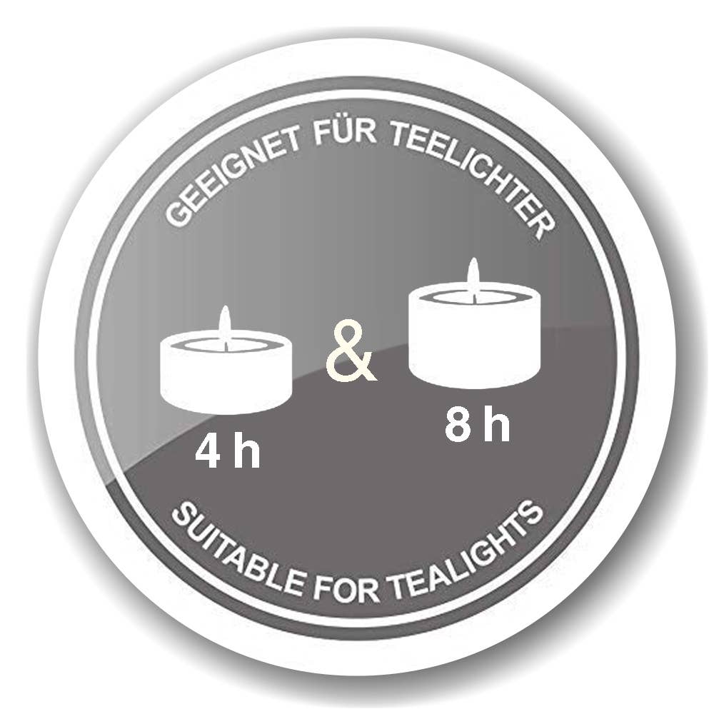 EDZARD – Engroshandel Lyseholder – Sæt med 2 grå fyrfadsglas Sylt (højde 8 cm, Ø 7,5 cm)7