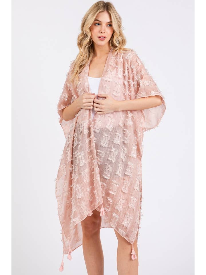 Anarchy Street – wholesale Kimono - Dam – Kimono med tofsar och distressed-mönster