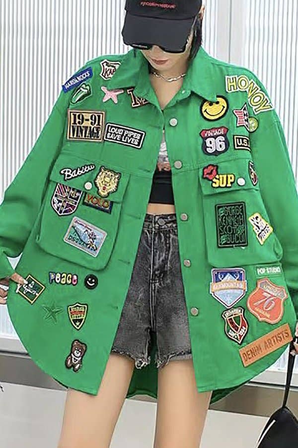 RED VELVET - Vendita all'ingrosso Giacca di jeans - Donna - TOPPE IN FLANELLA3