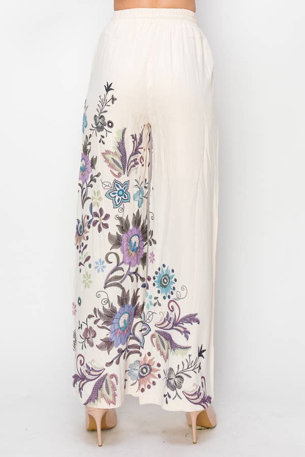 EMBO Avslappnade spetslappbyxor med elastisk dragsko - 4703 BG/EMBO FL för wholesale på Faire3