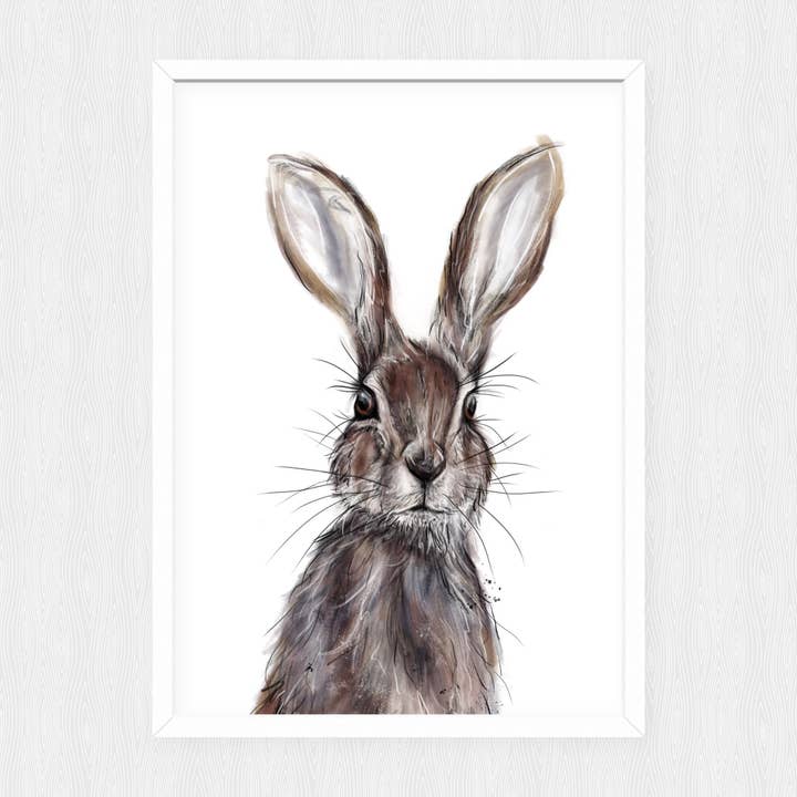 Rabbit Print-Easter Print-Bunny Rabbit-Hare-Animal Art for wholesale by Svhillustration