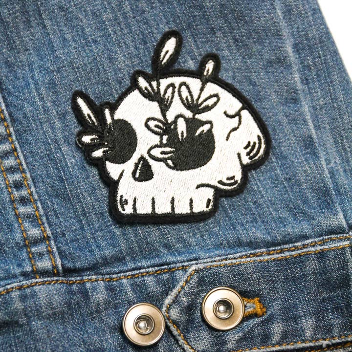 Project Pinup - Venta al por mayor Parches - Parche bordado con calavera Death Garden