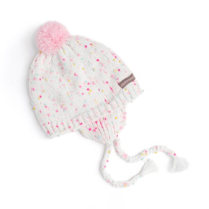 Pompom Earflap Beanie Hat for Children - Toddler/ Small Kid for wholesale by Peppercorn Kids
