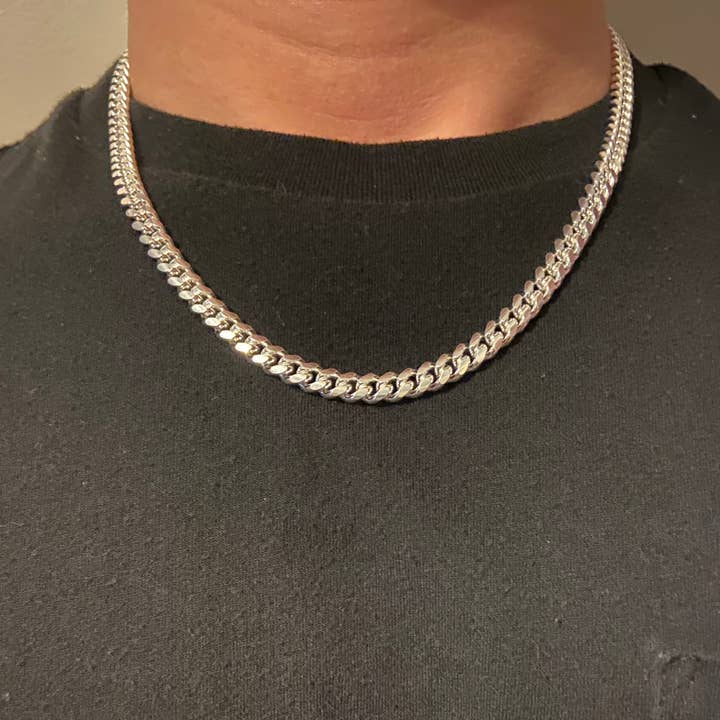 Prestige Jewelry - Wholesale Link & Chain Necklace - Solid Silver Miami Cuban Link Chain 20in 6mm