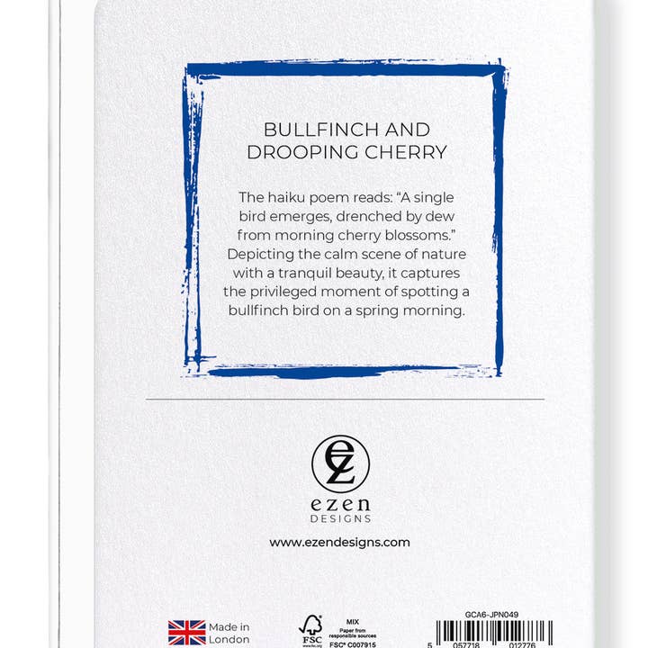 Ezen Trade – Cartão de saudação diária por atacado – CHEREJA DE BULLFINCH E CHEREJA: Cartão de Saudação Japonês1