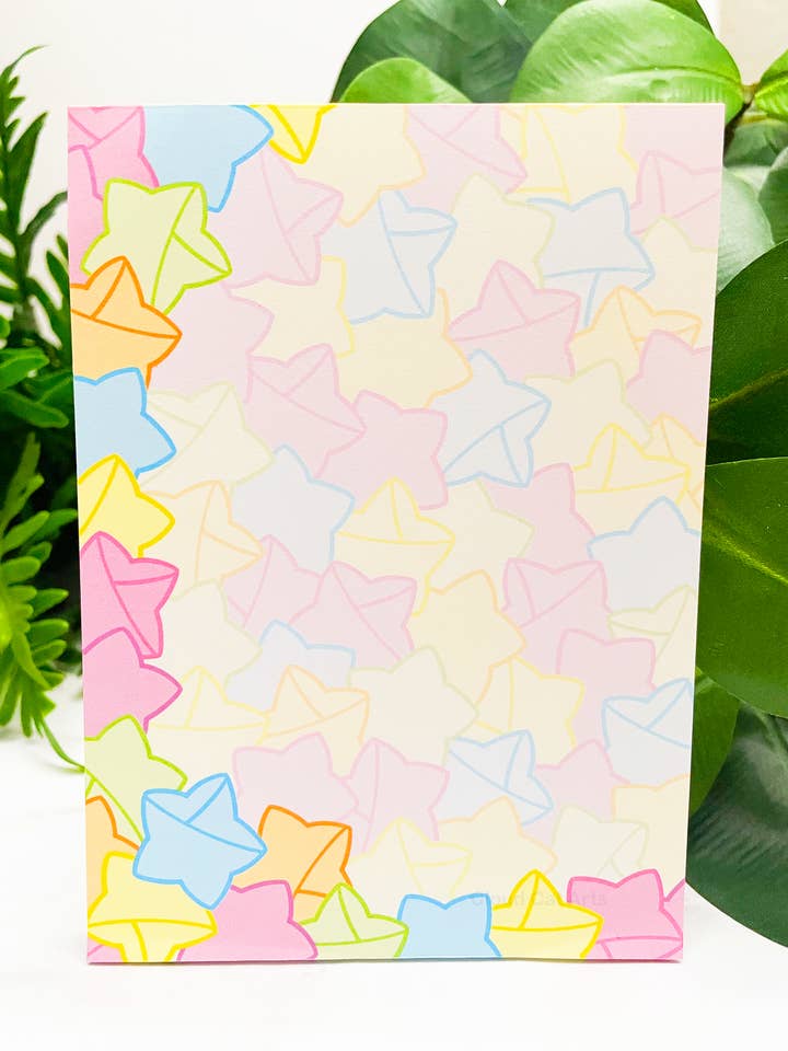 Paper Stars - Rainbow Nostalgia - Notepad for wholesale by Cloud Cat Arts