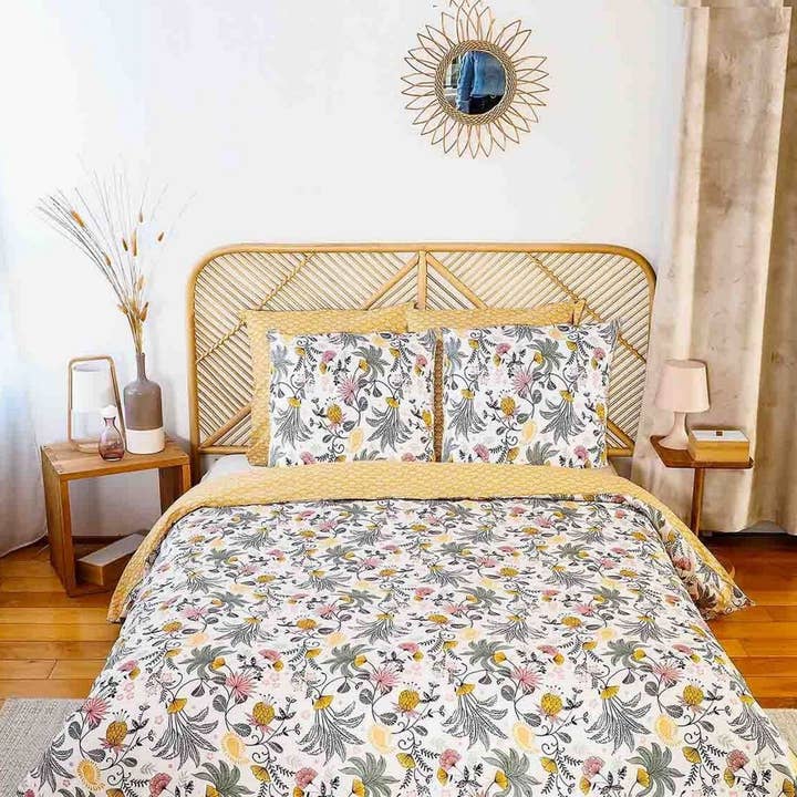 Funda nórdica 220x240 + 2 fundas de almohada Satén Algodón Orgánico Wayan para venta al por mayor de Housse De Rêve