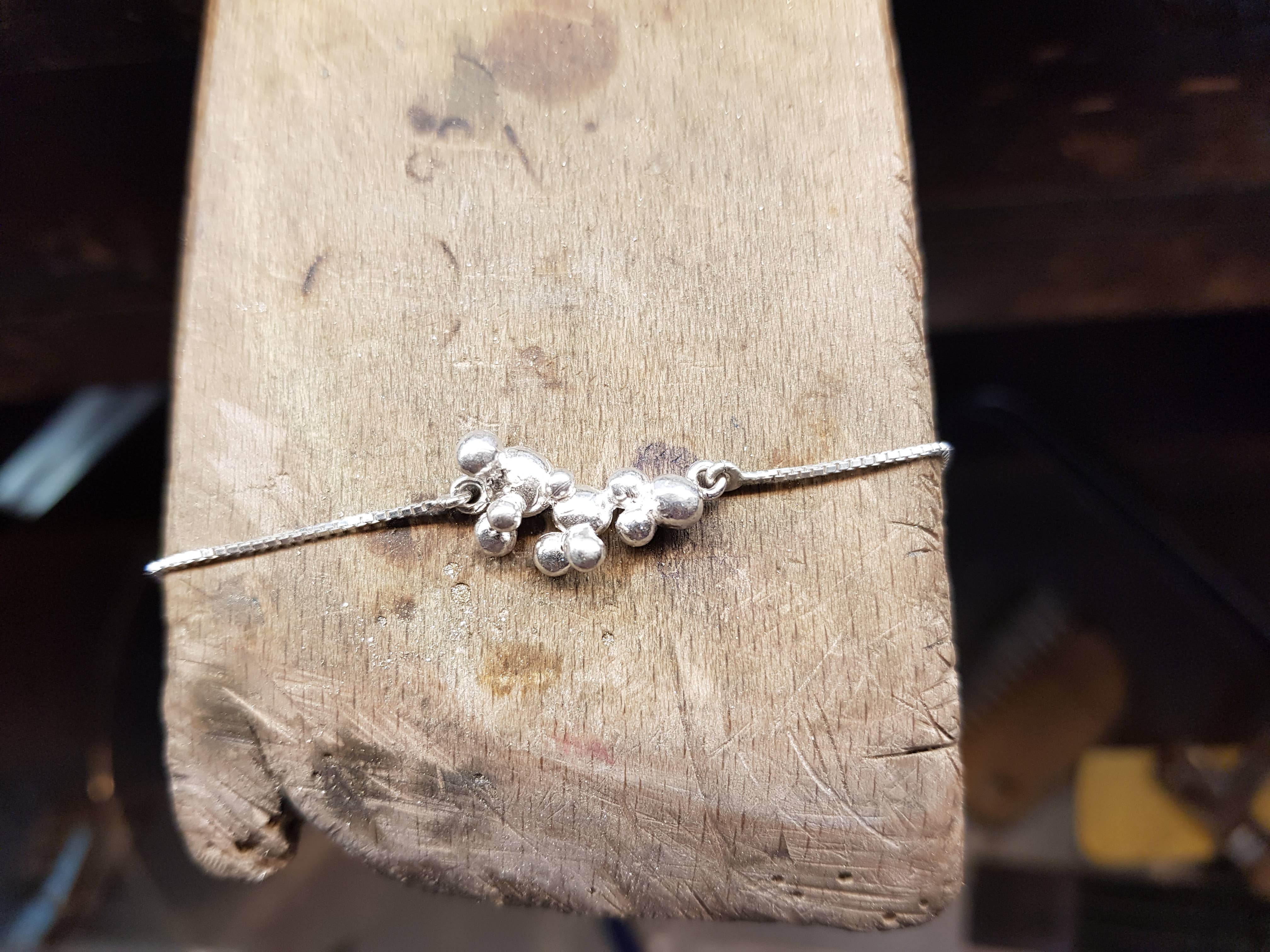 ALEGRIA B. - Wholesale Charm/Dangle Bracelet - STERLING SILVER BRACELET WITH ADJUSTABLE CHAIN3