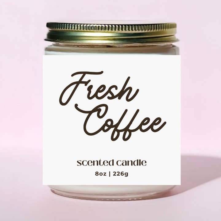 Bougie de soja à la noix de coco et au café frais pour la vente par Free Ethos