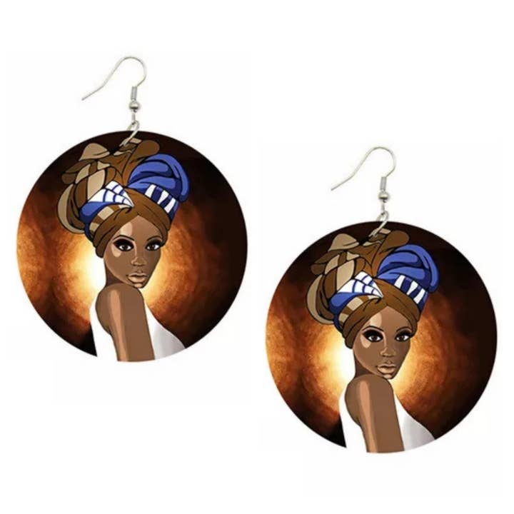 Natural Beauty Divine Brown Statement Dangle Wood Earrings for wholesale by Kerena Nicole