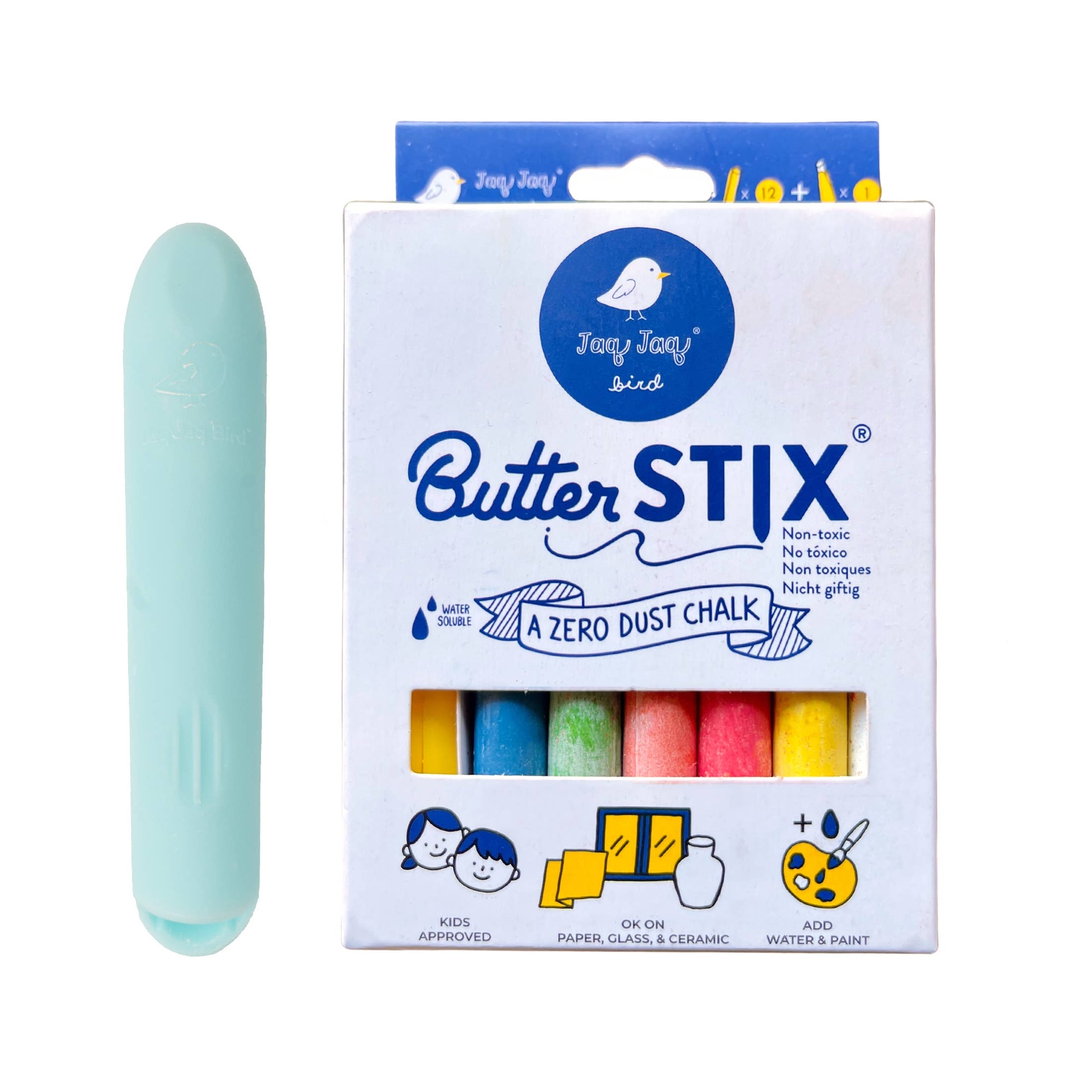 Jaq Jaq Bird – wholesale Chalk – ButterStix® - Dustless Chalk Colors with Holder 12 pcs2