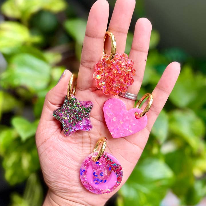 Prescription Resin - Wholesale Keychain - Women's - RESIN BAG CHARM | DOG COLLAR TAG | x 6 MIXED ASSORTMENT8