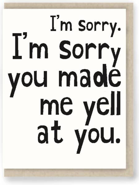 1067: I'm Sorry ... Funny Marriage / Friendship / Sarcastic for wholesale by Hit and Run Greetings