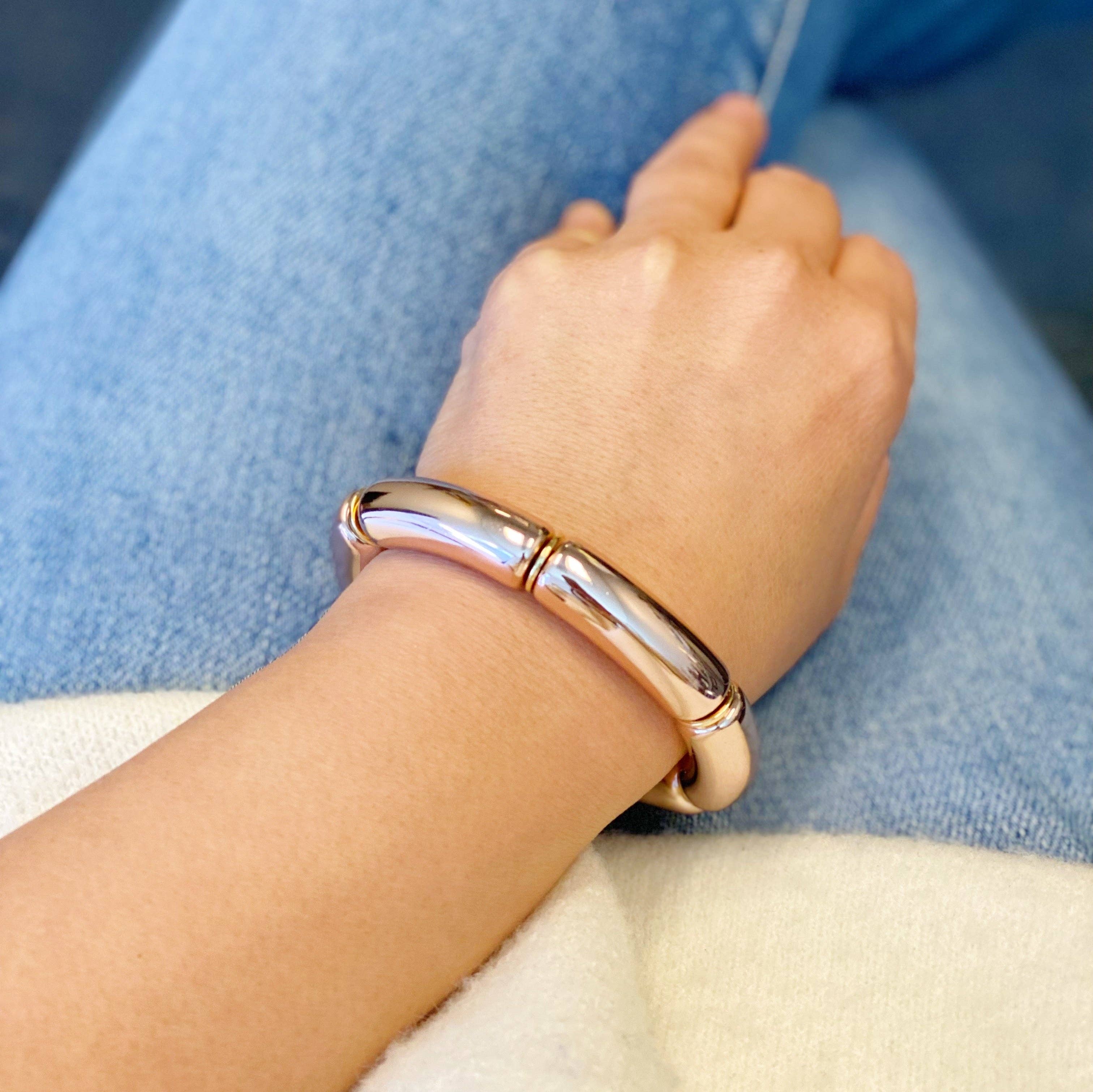 Ellison+Young - Wholesale Bangle Bracelet - Colored Tube Stretch Bracelet0