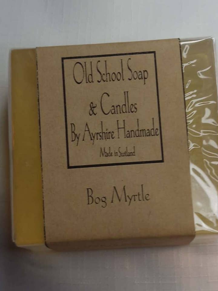 Bog Myrtle Soap Bar for wholesale by Old School soap &candles by Ayr Ayrshire handmade