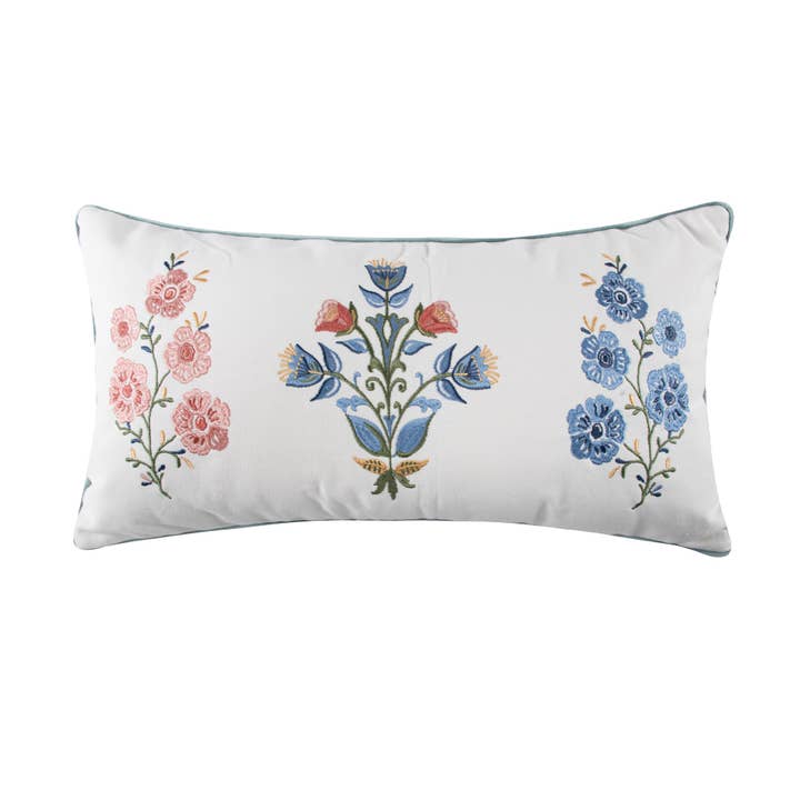 Zoey Embroidered Bouquets Pillow for wholesale by Levtex Home