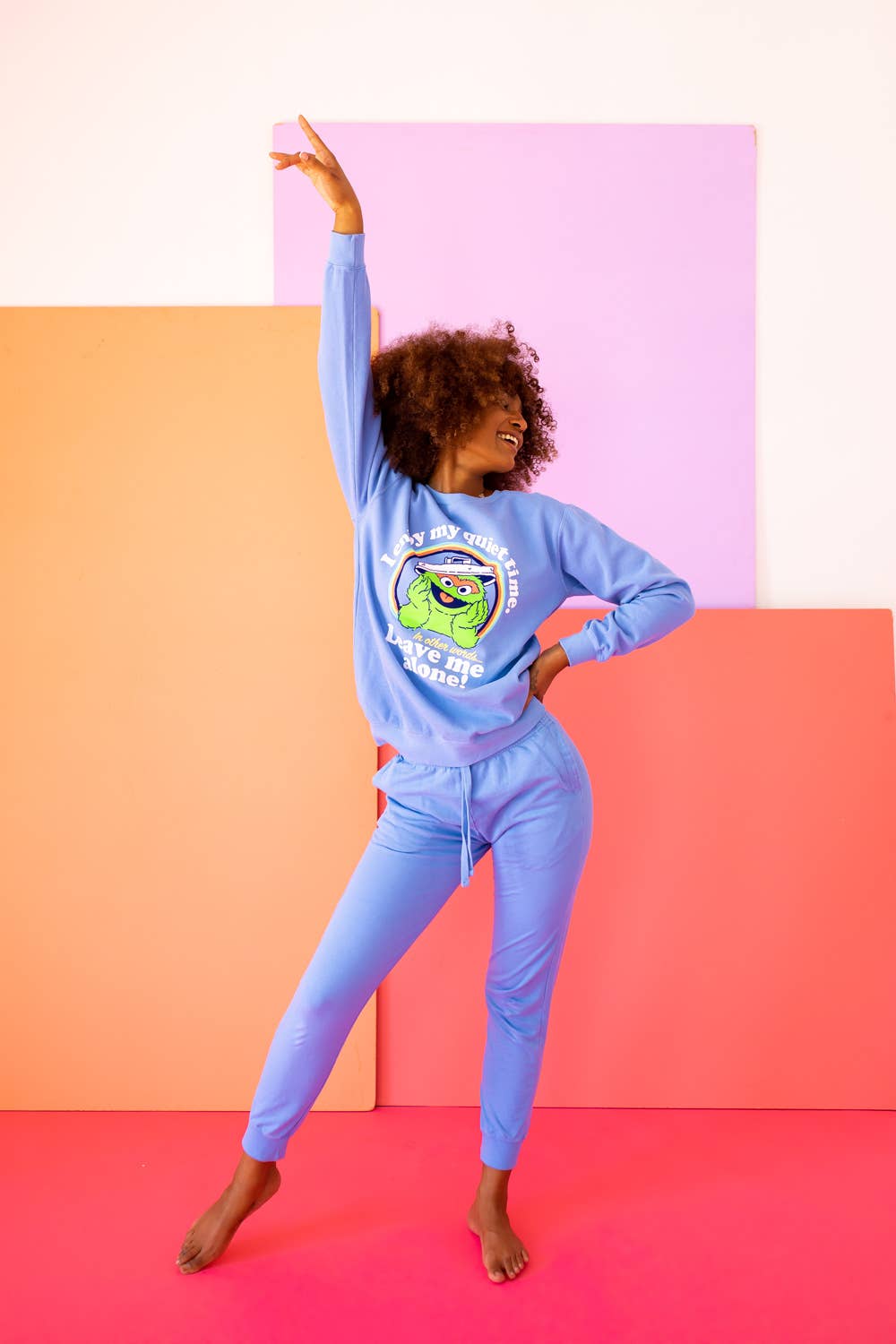 Blue Anti-Social Oscar The Grouch Sweatshirt for wholesale on Faire7