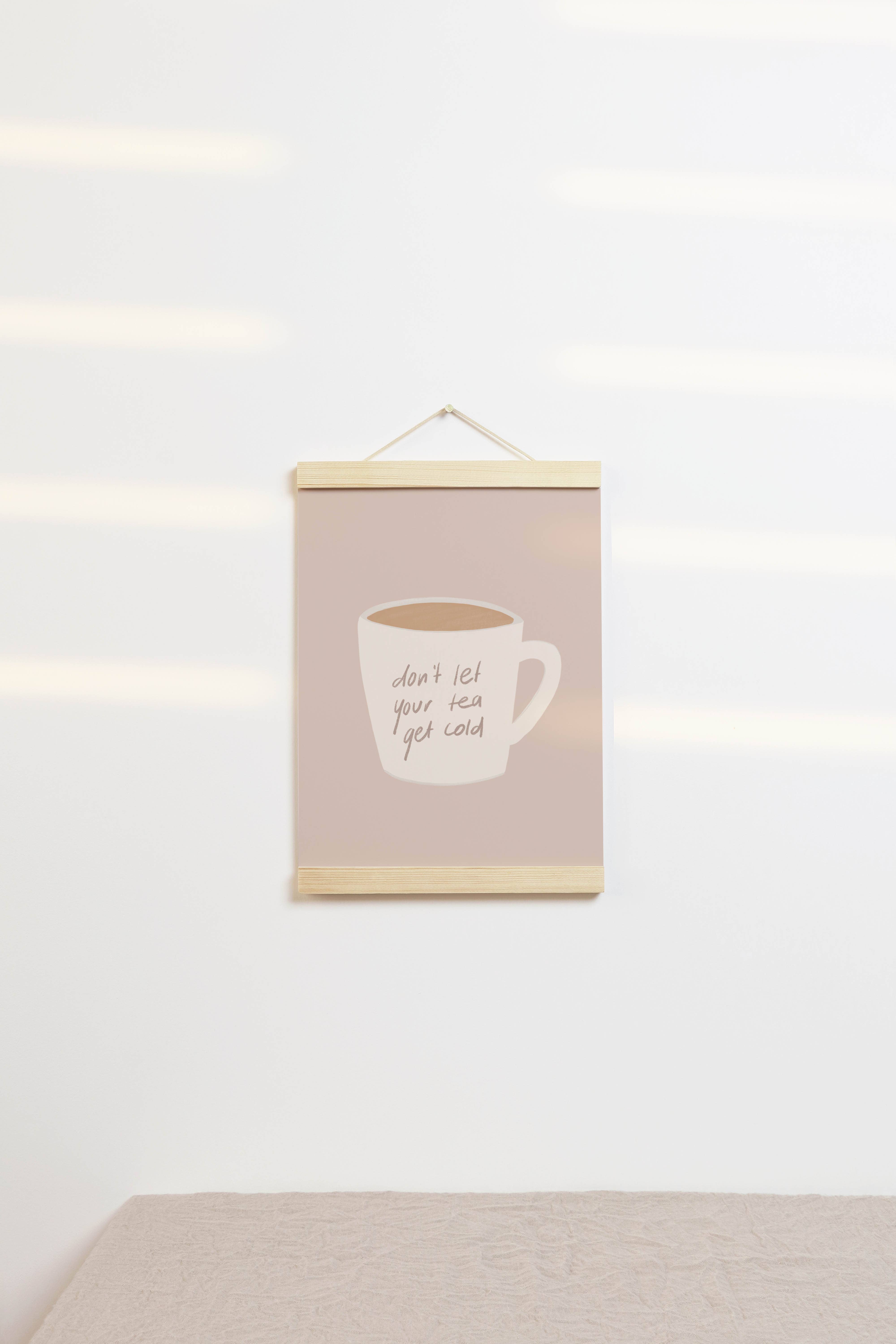 Nat Creative - Wholesale Art Print - Don't Let Your Tea Get Cold Wall Print2