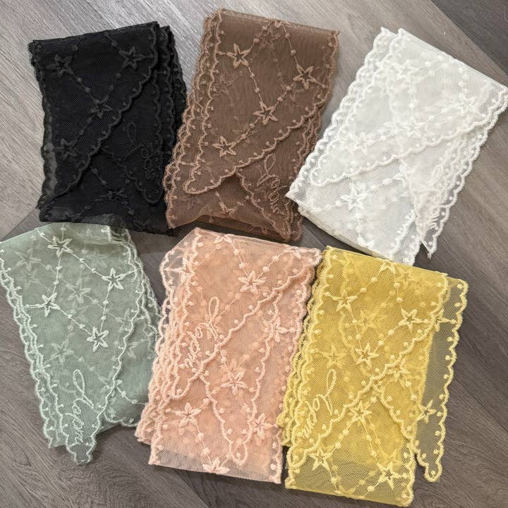 Wildflowers and Barley - Wholesale Hat accessory – Women's - Stretch Lace Hat Band-Star2