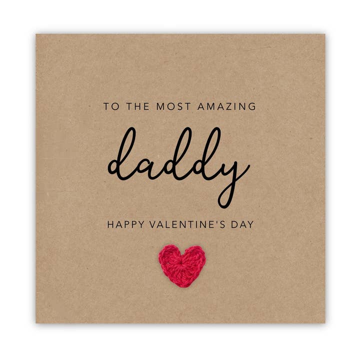 Daddy Valentines Card, Happy Valentines Card For Daddy for wholesale by Fifi's Handcrafted
