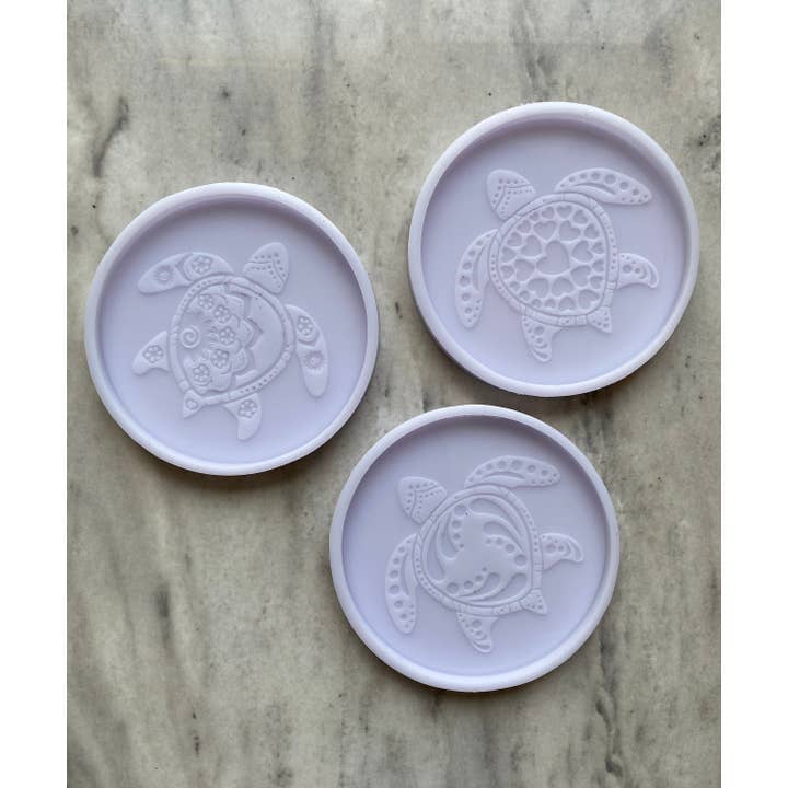 Turtle Coaster Silicone Mould for wholesale by EllaRaeMouldsVinyls