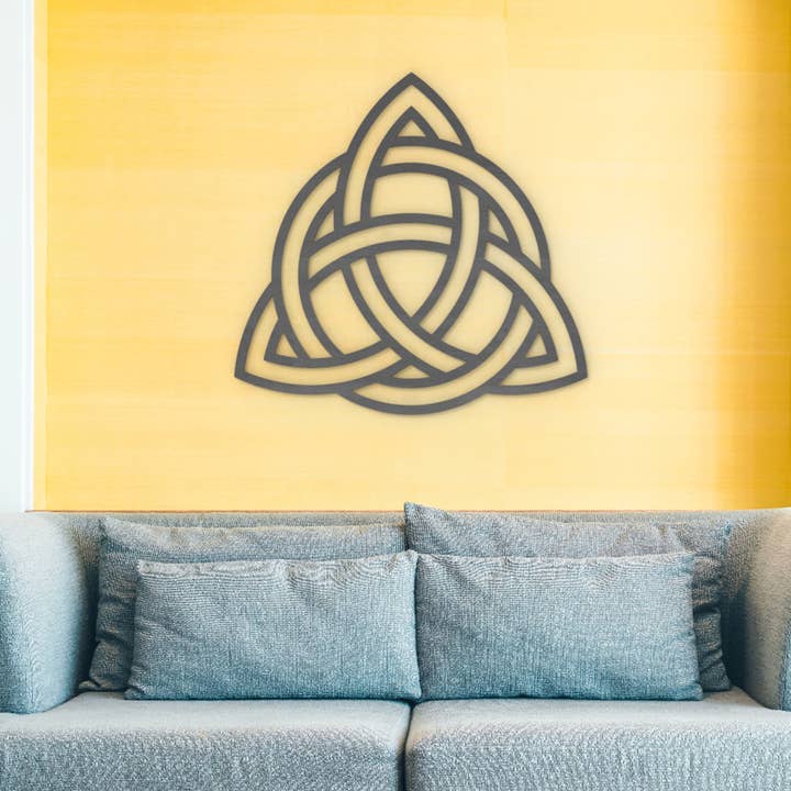 PeroWorx Designs - Wholesale Wall Accent - Triquetra Wood Wall Art, Celtic Wall Décor, Feng Shui Art