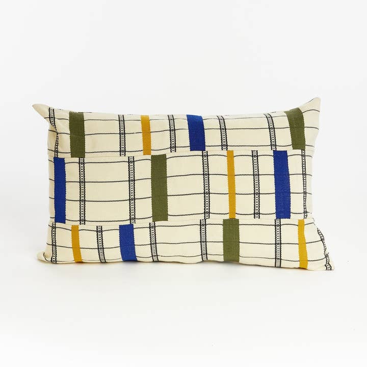 Rhythmic Cushion – Herb | Handwoven Artisan Textile for wholesale by GOLDEN EDITIONS