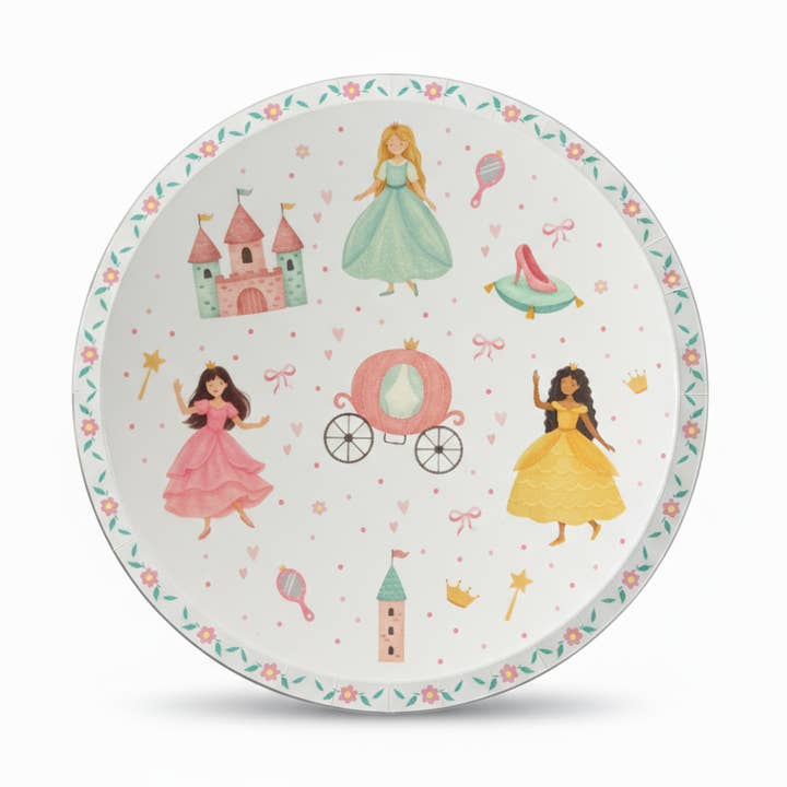 Princess Dessert Plates 8" (Set of 8) for wholesale by Cherrysh Party - the new name for Pooka Party