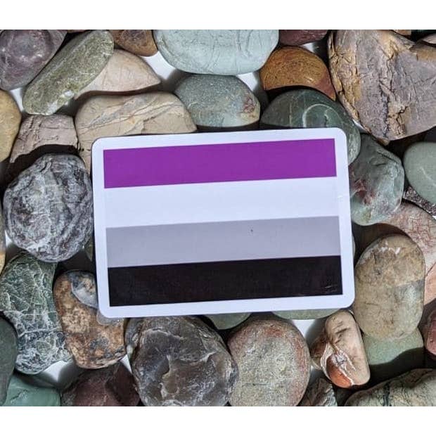 Asexual Flag Vinyl Sticker for wholesale by PrismPressCo