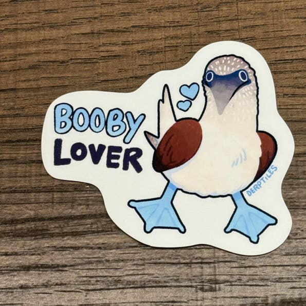 "Booby Lover" Sticker for wholesale by Derptiles