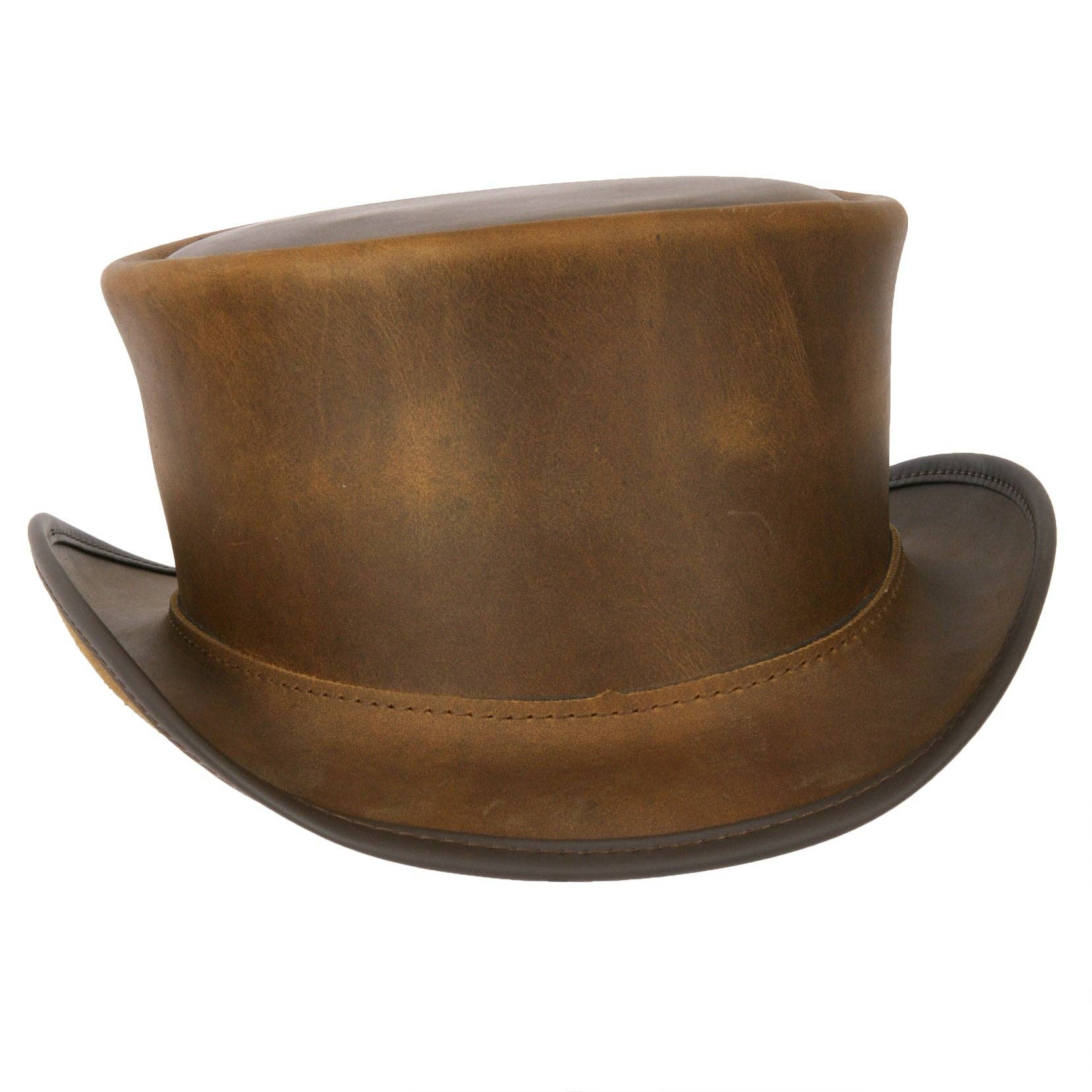 American Hat Makers - Wholesale Fedora - Unisex - Genuine Leather Top Hat - Style Marlow Unbanded9
