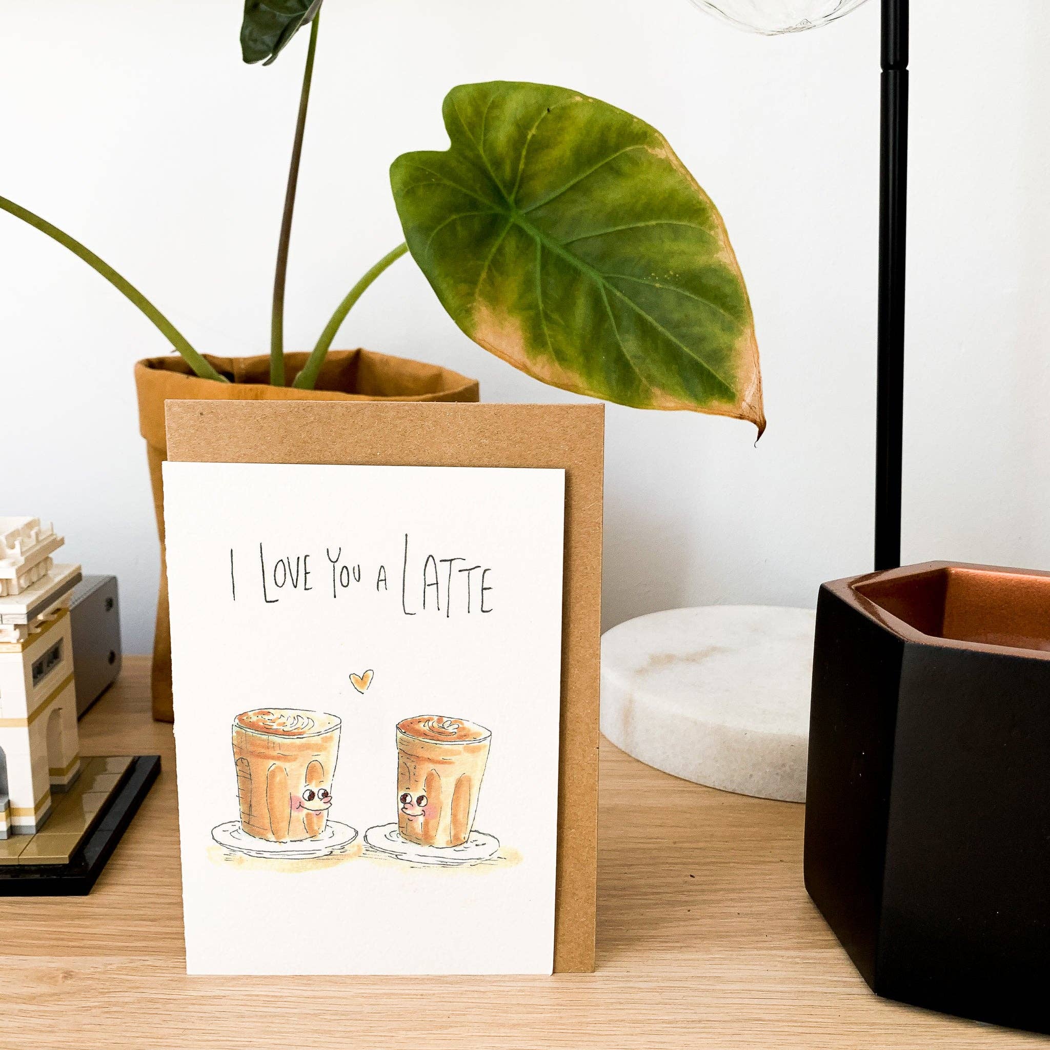 Well Drawn - Wholesale Love Card - I Love You a LATTE7