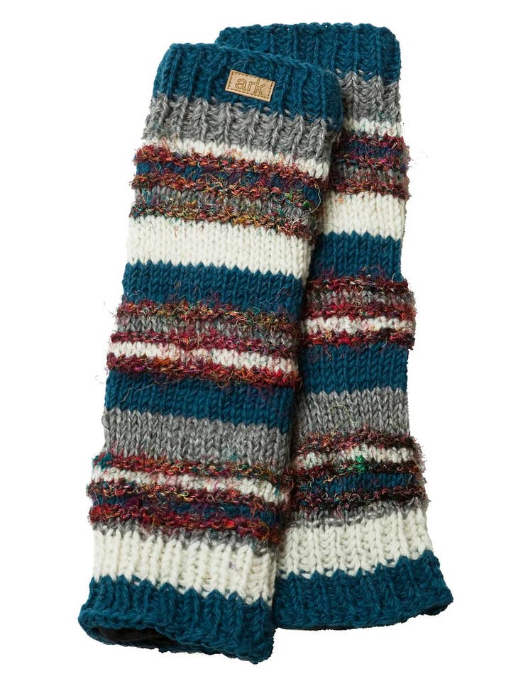 Swool Stripe Wool Leg Warmers for wholesale by Ark Imports