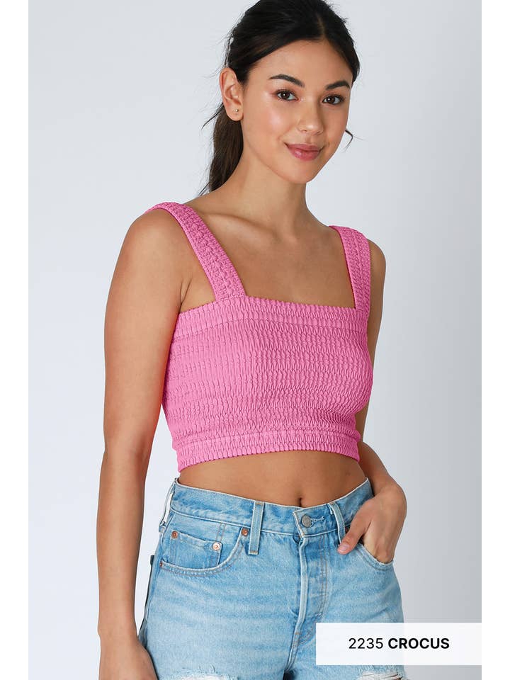 NIKIBIKI - Wholesale Knit Top - Women's - NS8255 - Shirred Square Neck Crop Top13