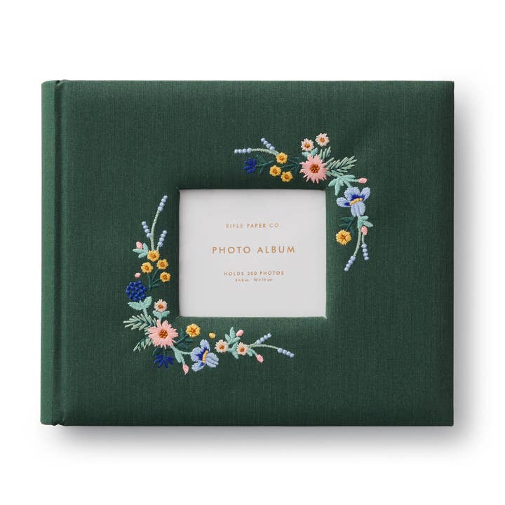 Wildwood Embroidered Heirloom Photo Album for wholesale by Rifle Paper Co