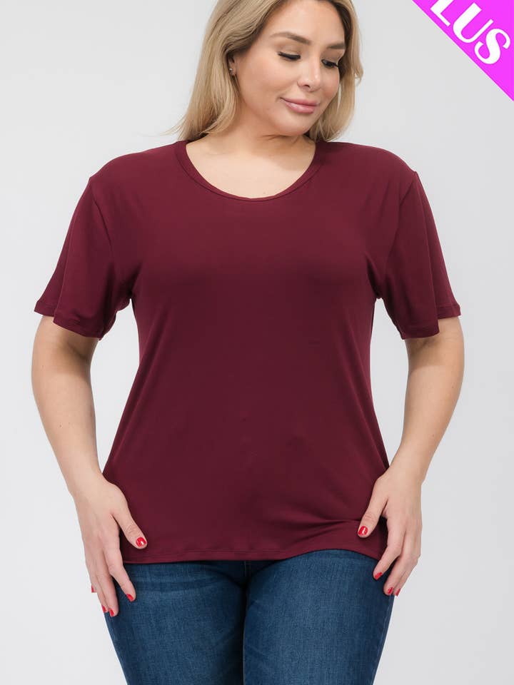CAPELLA APPAREL - Wholesale T-Shirt - Women's - Plus Size Basic Short Sleeve T-shirt