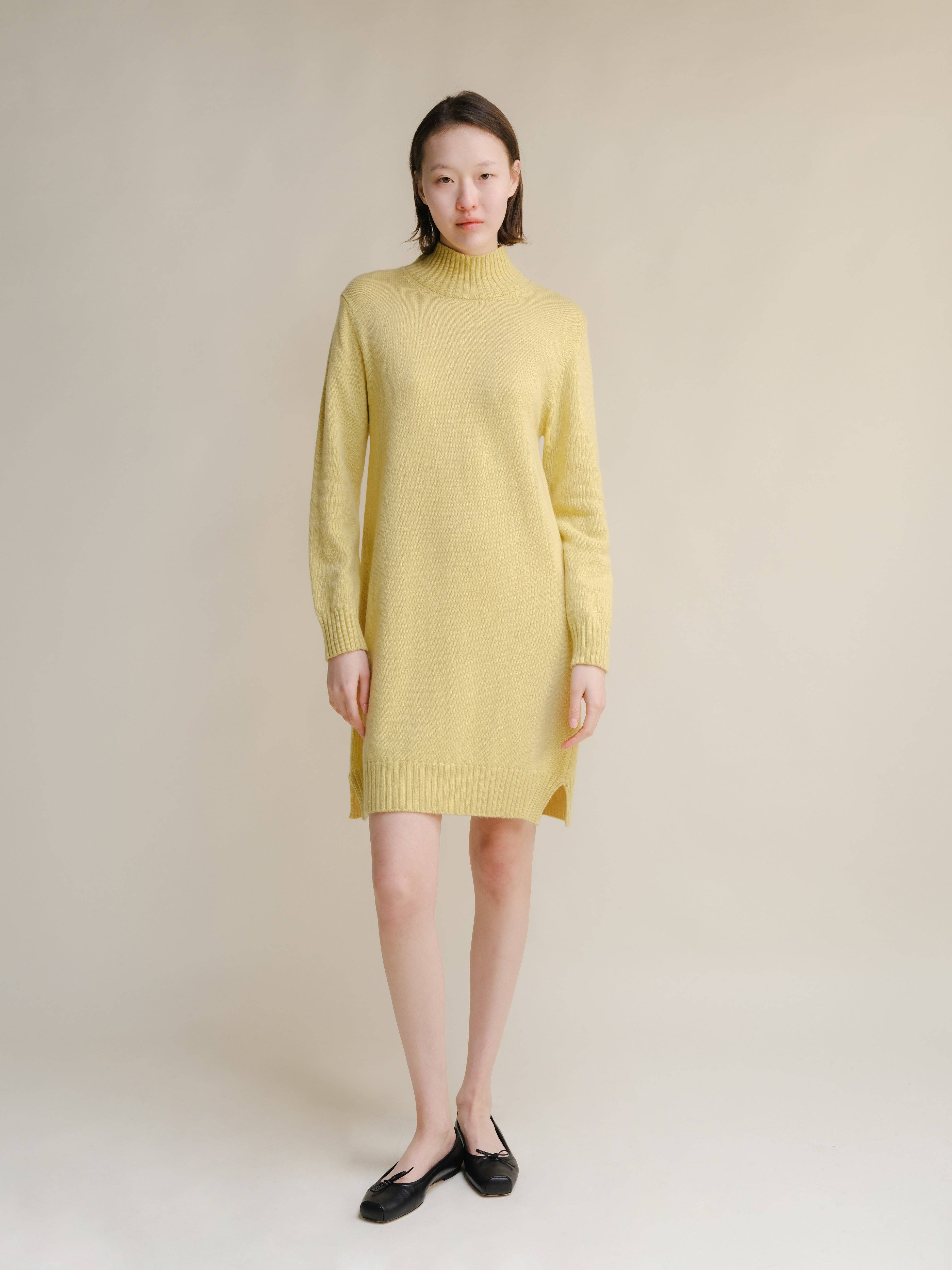 Lèmme - Wholesale Dress - Women's - Cashmere Mix High Neck Midi Dress26