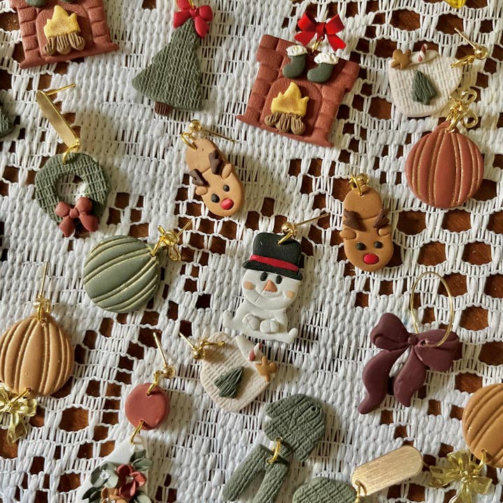 Terra Made - Wholesale Dangle Earrings - fancy basic christmas bow earrings 5