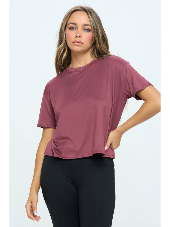 Knit Riot - Wholesale T-Shirt - Women's - Short Sleeve Boxy Cropped Tee