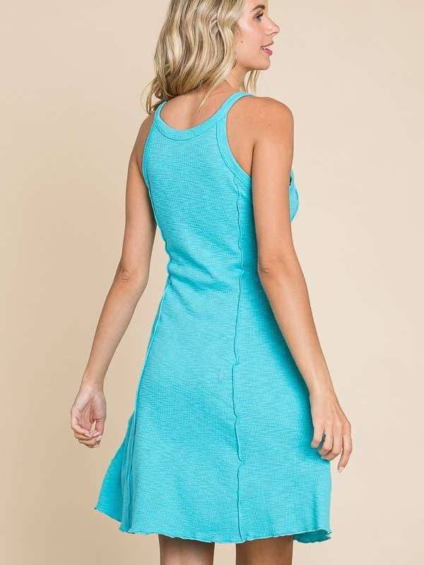 Culture Code - Wholesale Dress - Women's - CRD1697 - TINY NOTCH NECK MERROW MINI DRESS